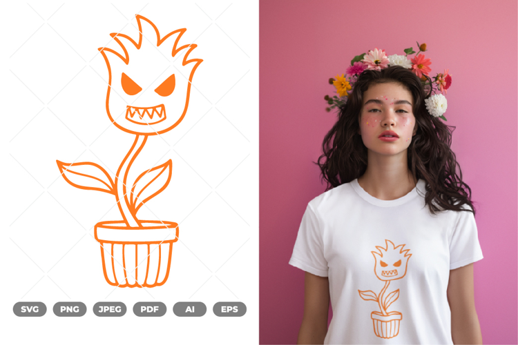 Monster Flower SVG & Clipart