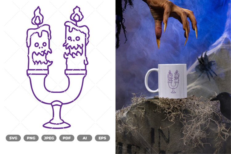 Candle Monster SVG & Clipart