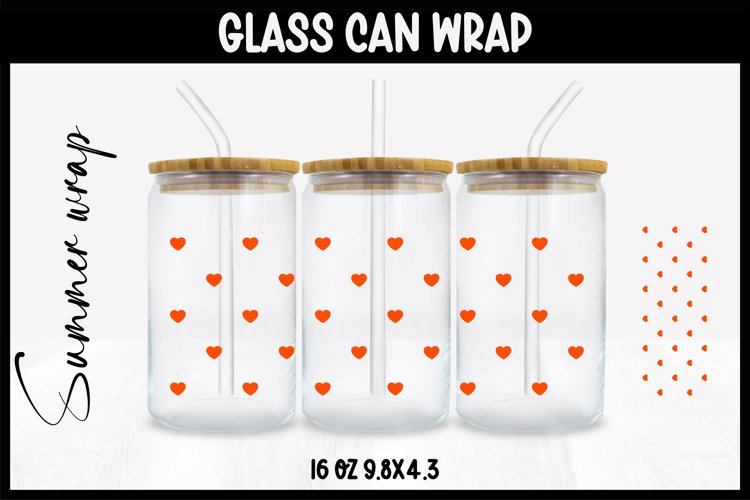 Heart Glass Wrap Svg,16oz Libbey Wrap