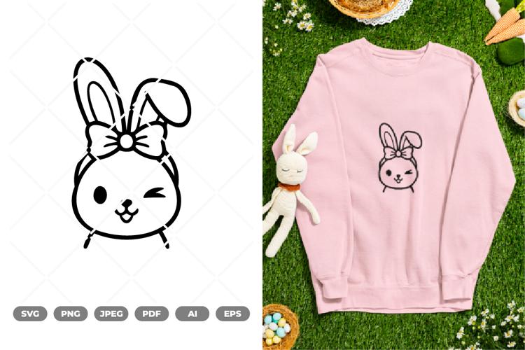 Cute Bunny Svg Image 8