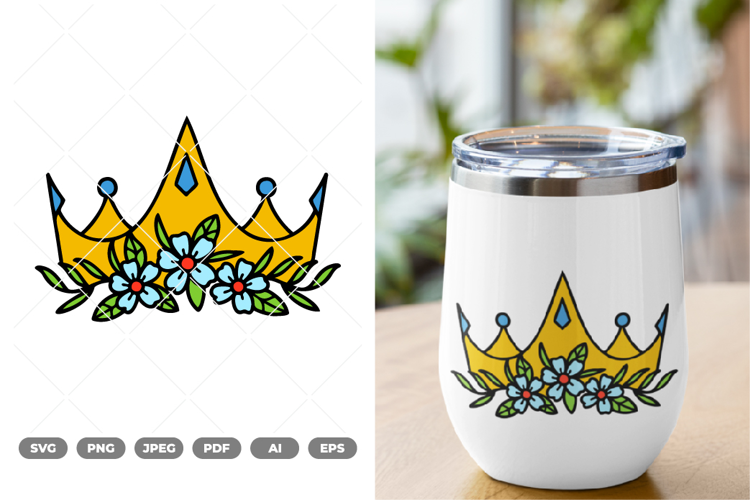 Floral Crown Colored SVG & Clipart