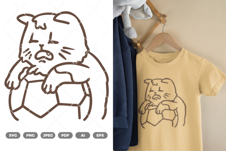 Funny Cat SVG   Clipart