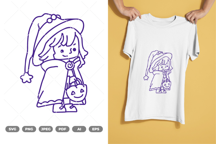 Cute Witch SVG & Clipart