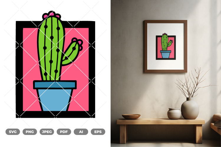 Cactus Colored SVG   Clipart