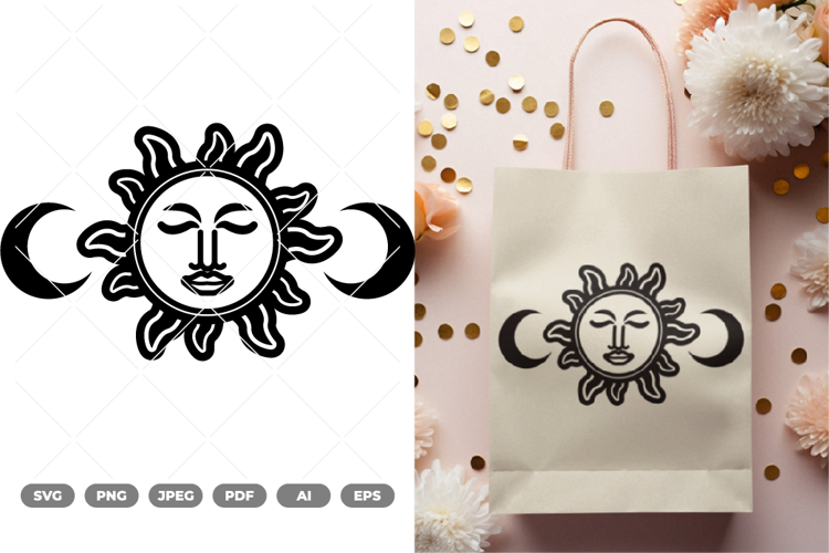 Boho Sun SVG & Clipart