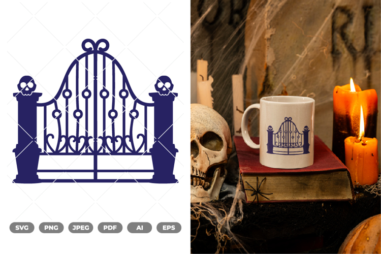 Cemetery Gate SVG & Clipart