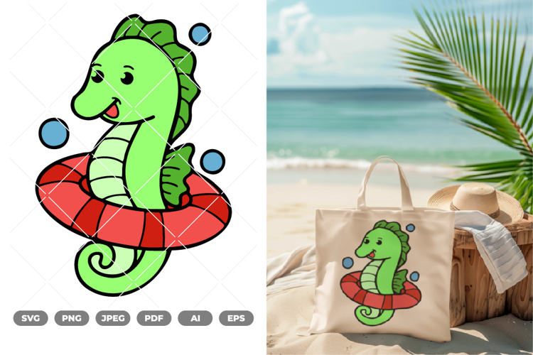 Seahorse Colored SVG   Clipart