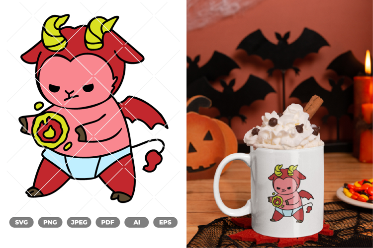 Little Demon Colored SVG & Clipart