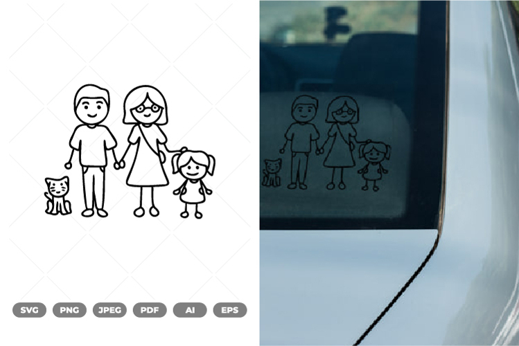  Stick Figure Family Clipart