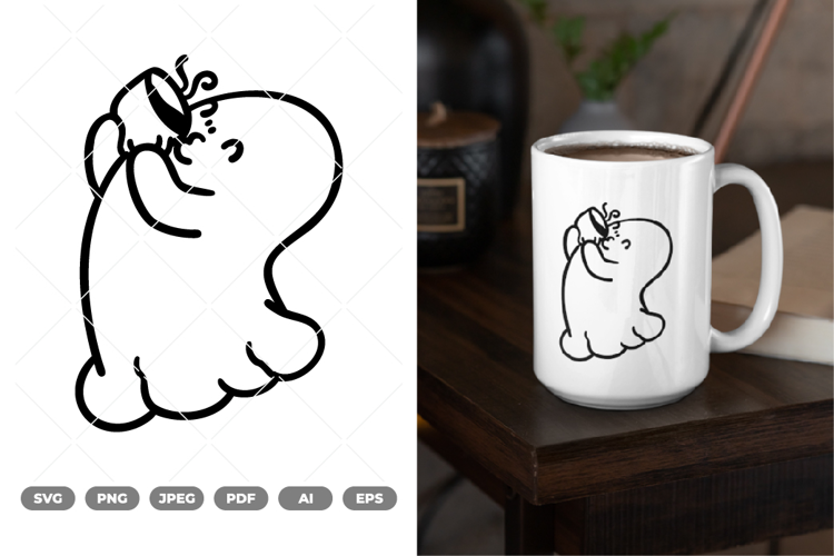 Coffee Ghost SVG & Clipart