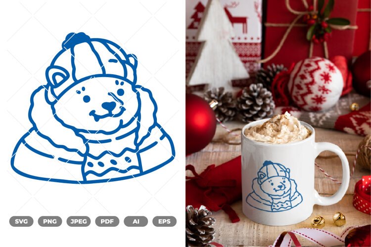 Winter Animal SVG & Clipart example image 1