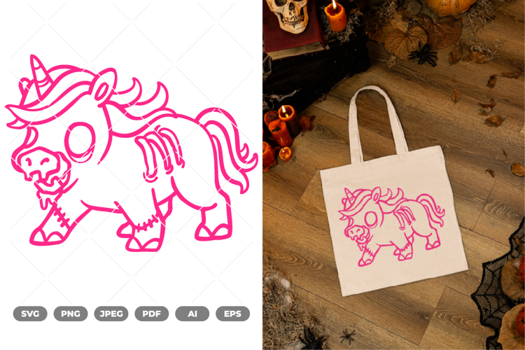 Zombie Unicorn SVG & Clipart