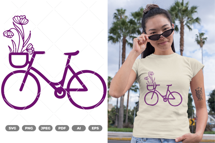 Spring Bicycle SVG   Clipart