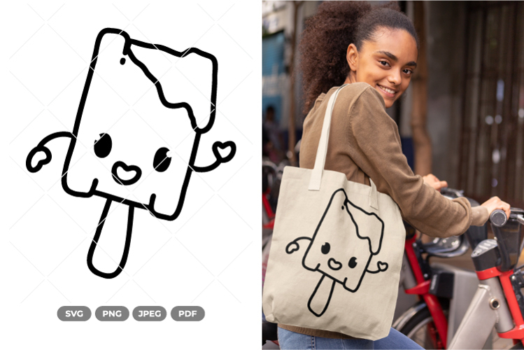 Kawaii Popsicle SVG   Clipart