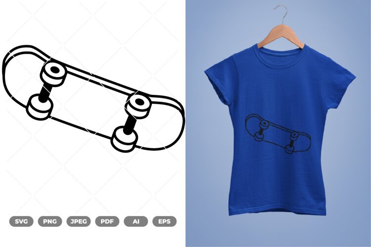 Skateboard SVG & Clipart example image 1