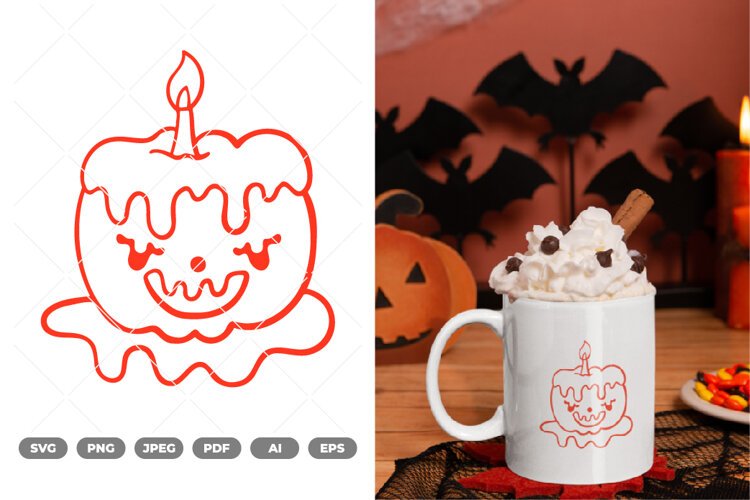 Scary Candle SVG & Clipart example image 1