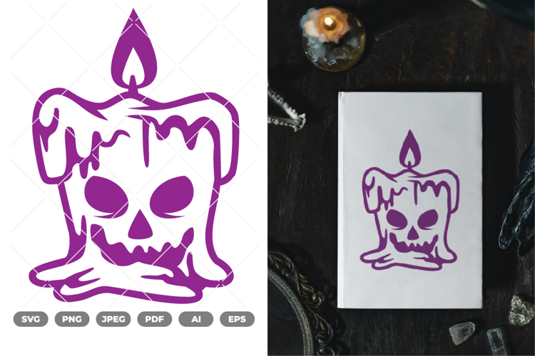 Scary Candle SVG & Clipart
