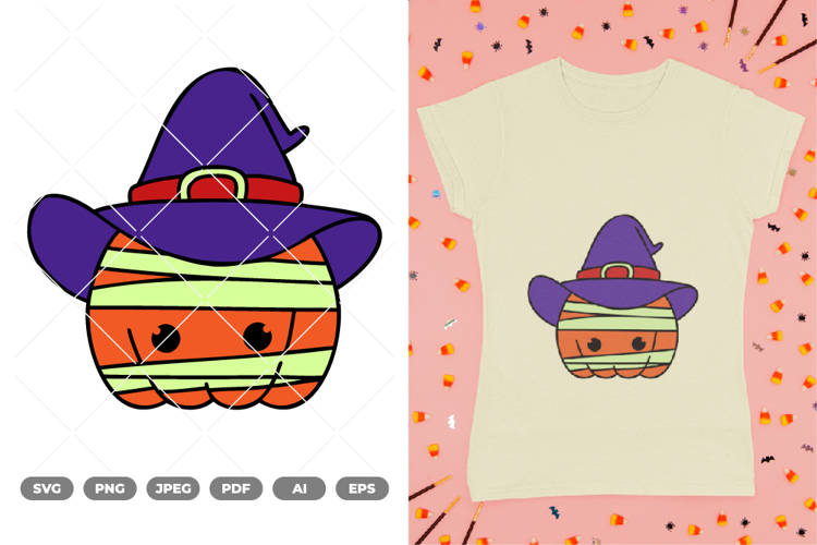 Cute Pumpkin Colored SVG & Clipart example image 1