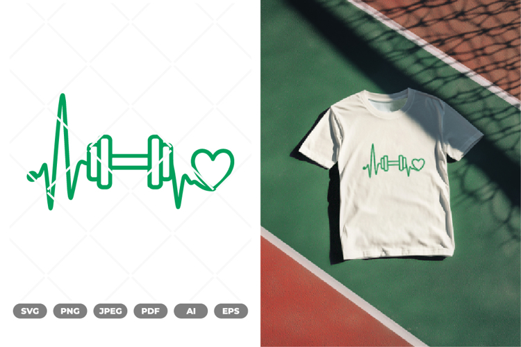 Sport Heartbeat SVG & Clipart example image 1