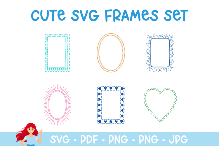 Crayon style SVG frames, Frames SVG