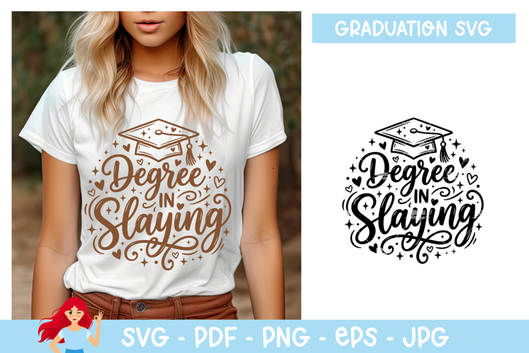 Degree in slaying SVG, Graduation inspired SVG
