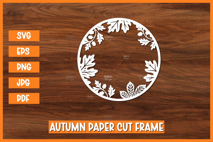Autumn Wreath, Paper Cut Wreath, Autumn Paper cut