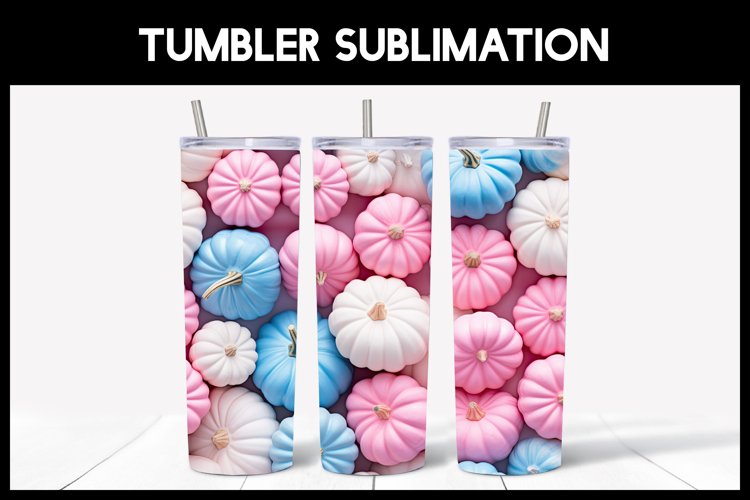 Autumn Pumpkins Tumbler Design I Seamless Tumbler PNG