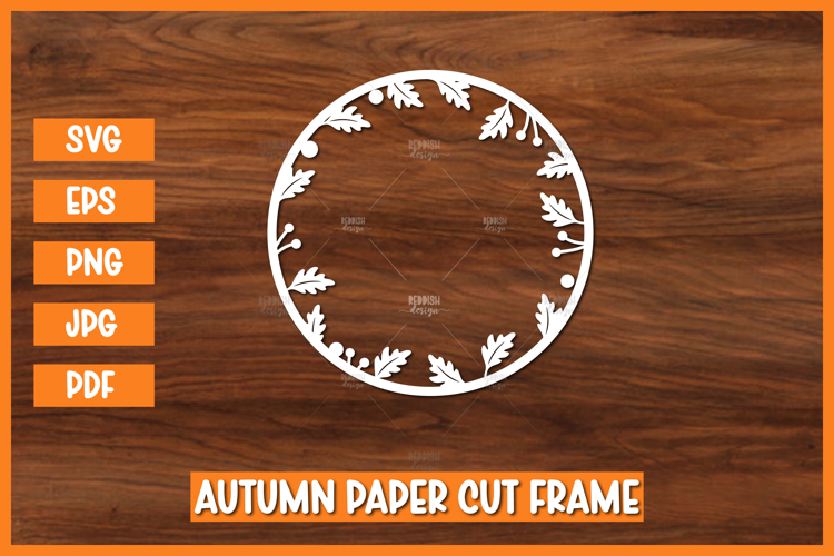 Autumn Wreath, Paper Cut Wreath, Autumn Paper cut
