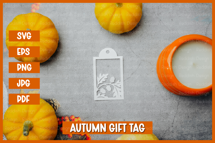 Autumn Gift Tag SVG,Autumn Tag SVG
