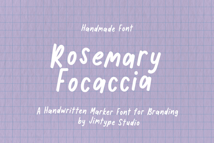 Rosemary Focaccia Handmade Marker Font