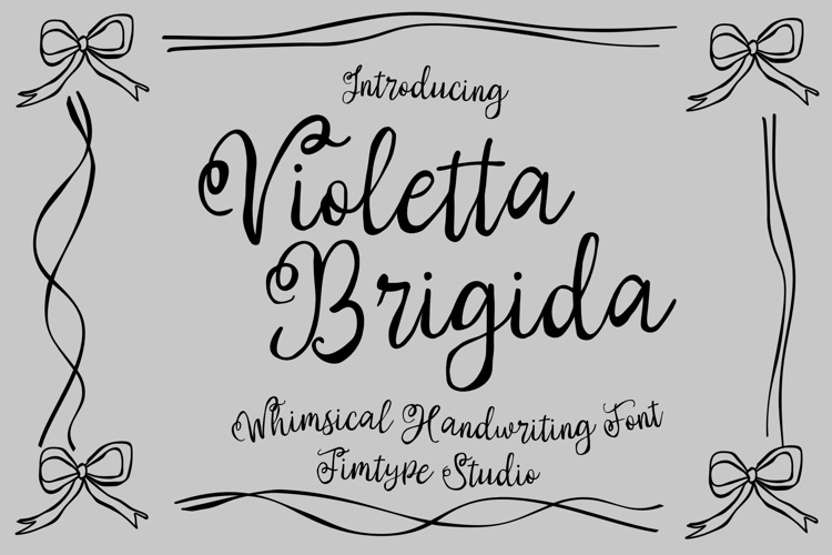 Violetta Brigida - Whimsical Font Clip Art