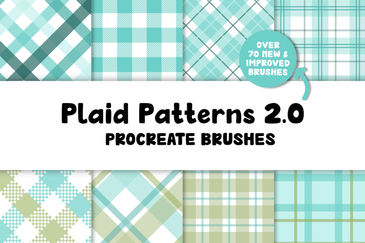 Plaid Patterns 2.0 for Procreate | 15 Multistep Brushes