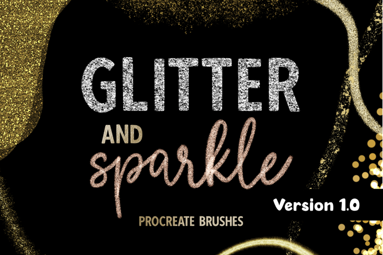 Glitter & Sparkle 1.0 | 24 Glitter Brushes for Procreate