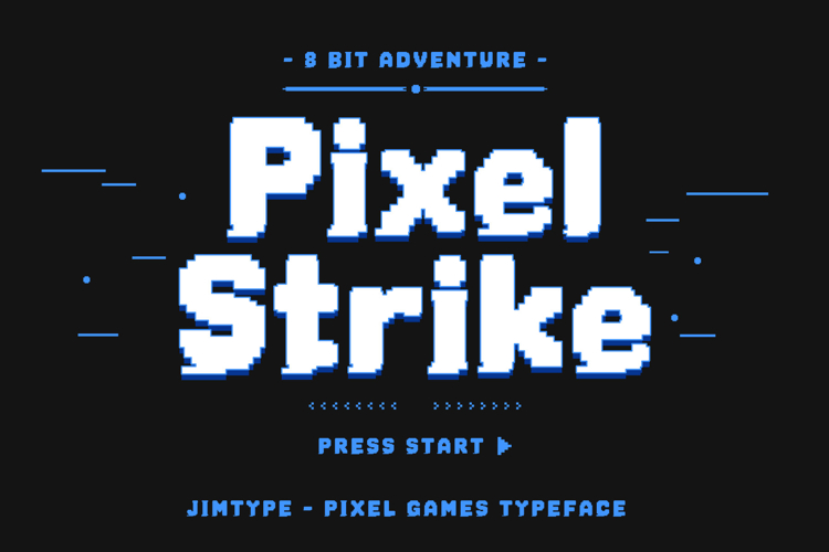 Pixel Strike - Retro Pixel for Gaming, Arcade & 8-Bit Font