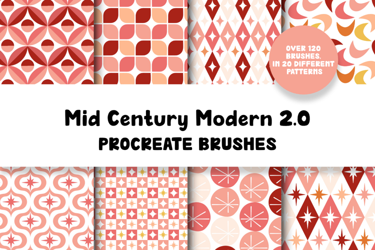 Mid Century Modern Patterns 2.0 Procreate Brushes
