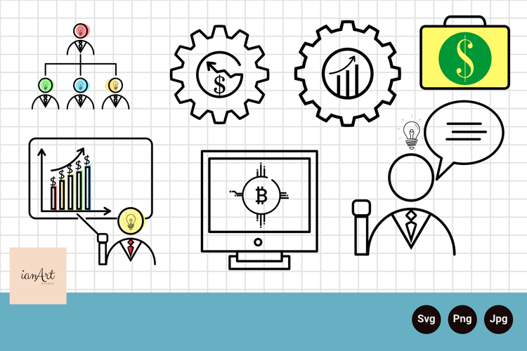 Business Icon Mega Sell. Bitcoin Icon