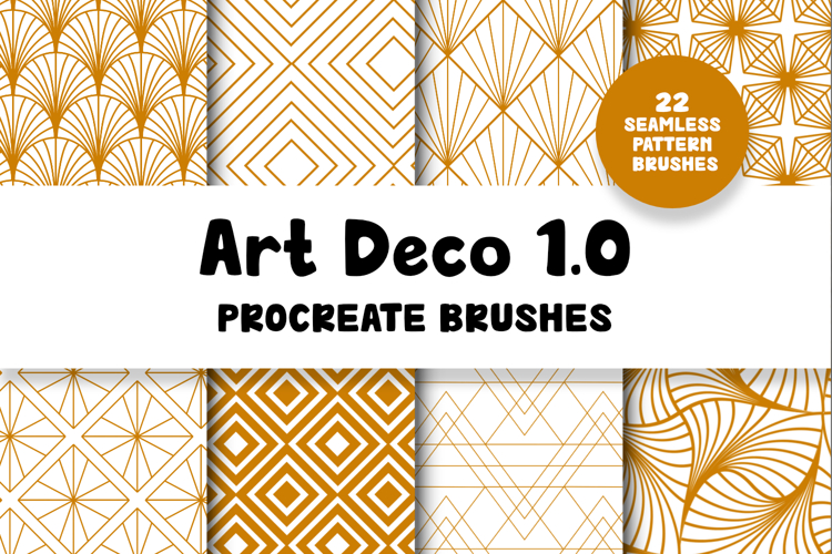Art Deco 1.0 Procreate Brushes | 22 Seamless Pattern Brushes