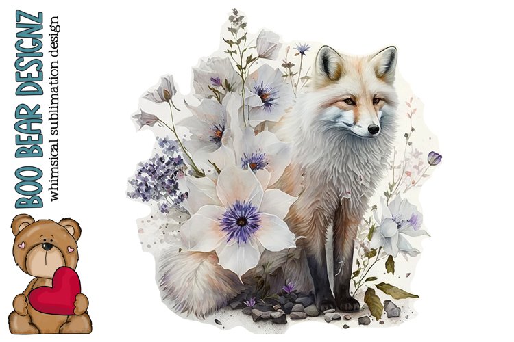 Stunning Artic fox Sublimation design
