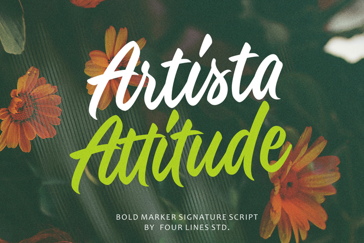 Artista Attitude Bold Marker Signature Script