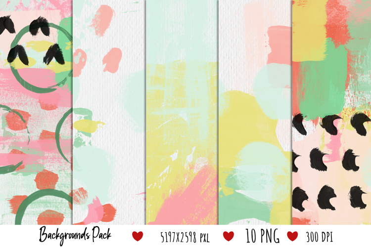 Drawn Abstract Paper Double Page Backgrounds