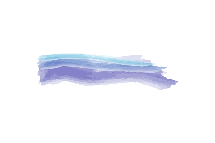Artistic blue watercolor brush stroke decorative design