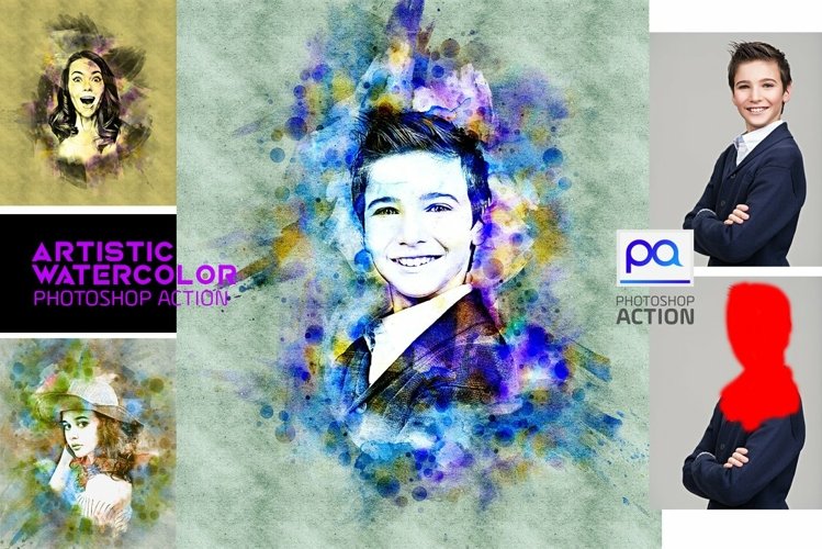 Artistic Watercolor Photoshop Action (2421469)