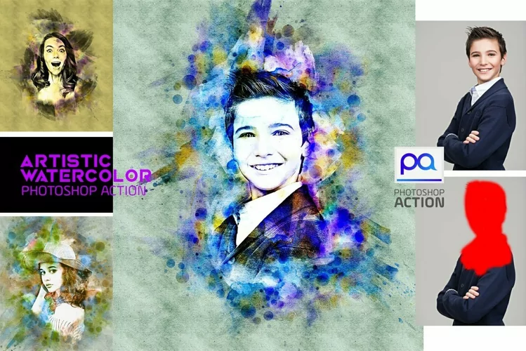 Artistic Watercolor Photoshop Action