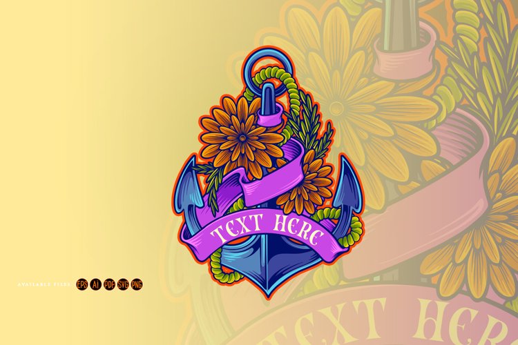 Floral Anchor Svg Image 10