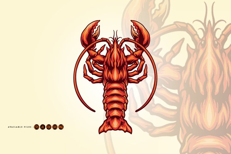 Shrimp Lobster seafood logo mascot example image 1