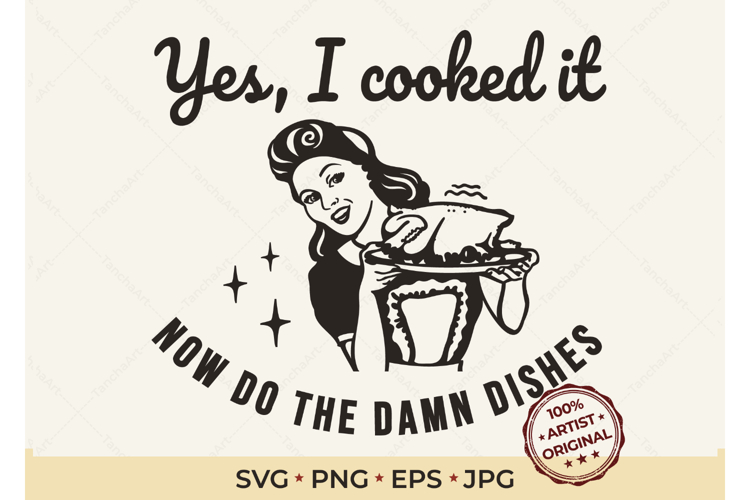 Retro Housewife Cooking SVG Sarcastic