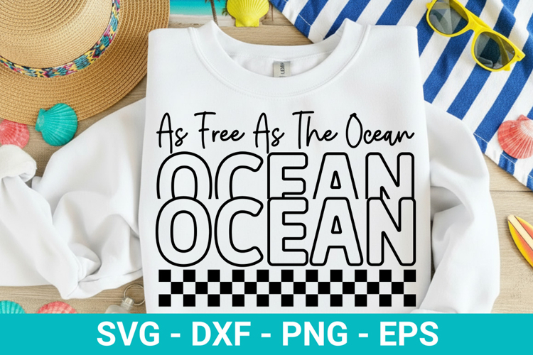 As Free As The Ocean - Summer SVG Design