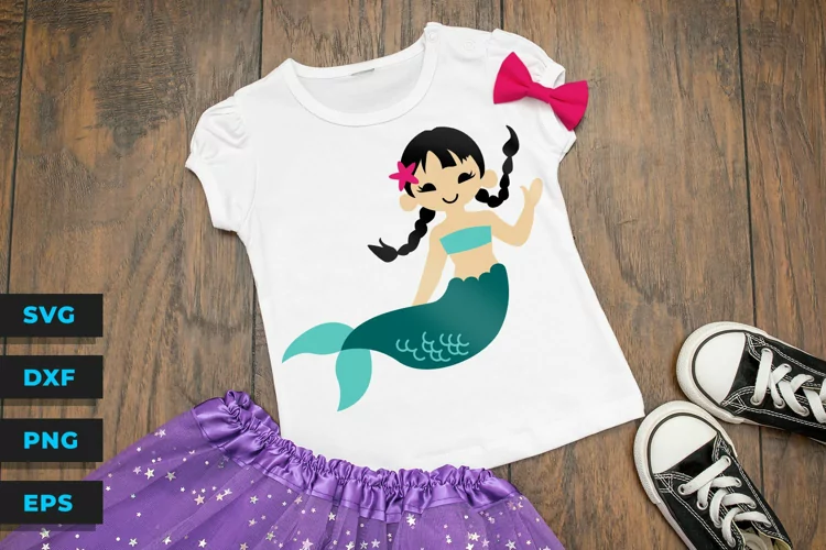Cute Mermaid - Asian - SVG File