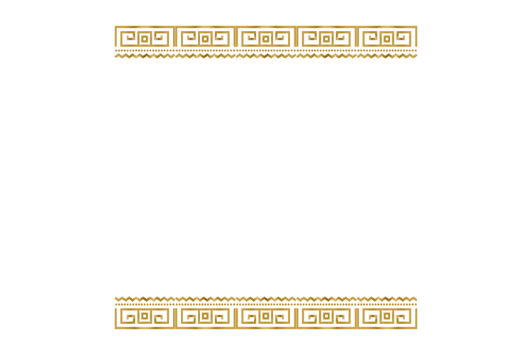 Asian vintage luxury gold frame border decoration element gr