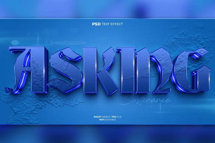 Asking 3D editable text effect